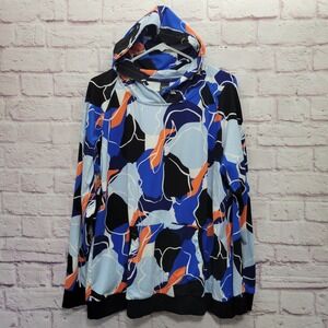 Lildy Supersoft Abstract Floral Hoodie Sweatshirt L/XL Comfy Cozy Activewear